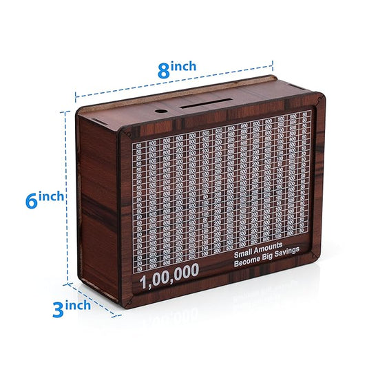 1 Lakh Wooden Money Saving Box