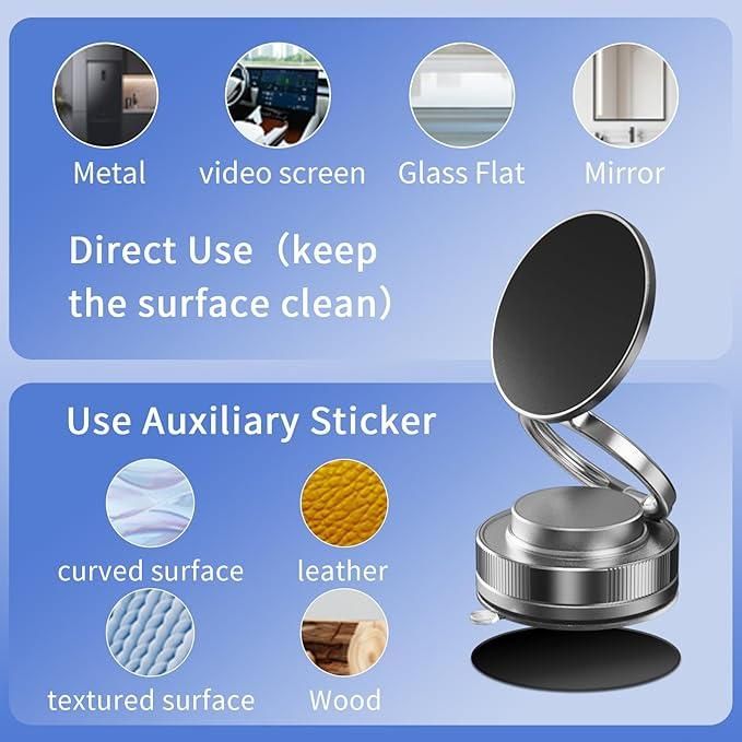 Magnetic Vacuum Mobile Holder – Secure, Smart & Stylish Phone Mount