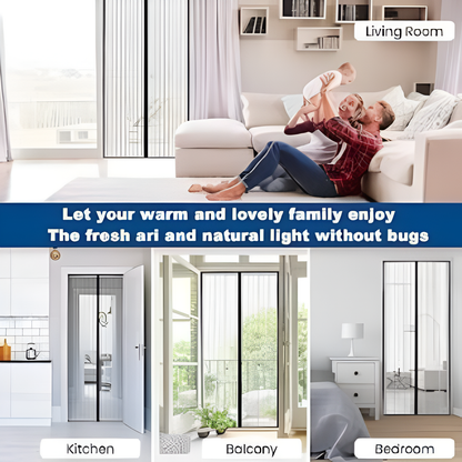 Auto-Closing Magnetic Door Mosquito Net – Fresh Air, Zero Mosquitoes (Height - 210 cm X Length - 100 cm)
