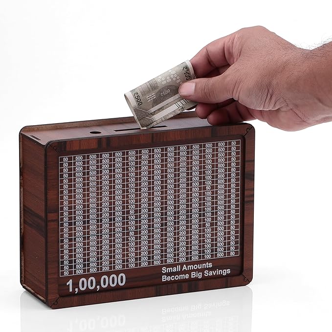 1 Lakh Wooden Money Saving Box