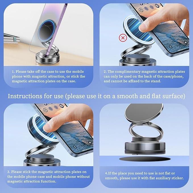 Magnetic Vacuum Mobile Holder – Secure, Smart & Stylish Phone Mount