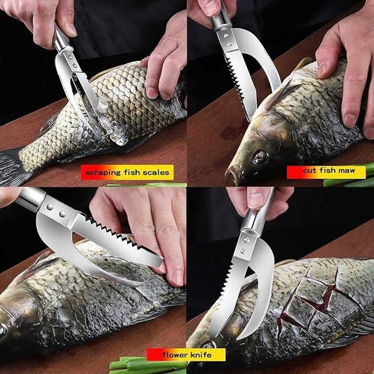 Stainless Steel Fish Scaler & Scraper Remover – Fast, Easy & Mess-Free Fish Cleaning