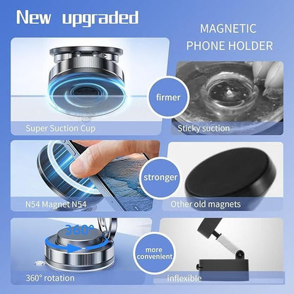 Magnetic Vacuum Mobile Holder – Secure, Smart & Stylish Phone Mount